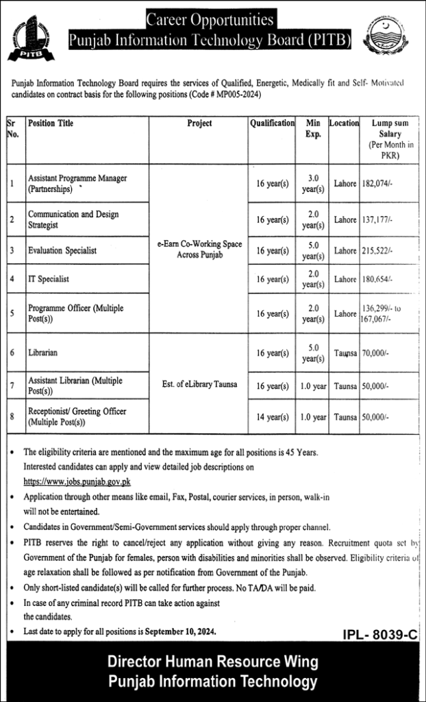 Public Notice For Jobs
