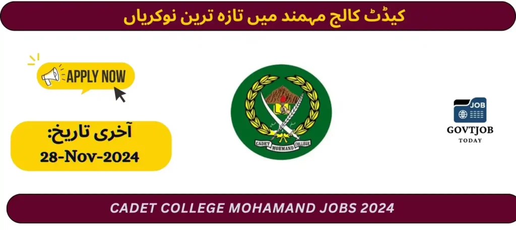 cadet college peshawar jobs